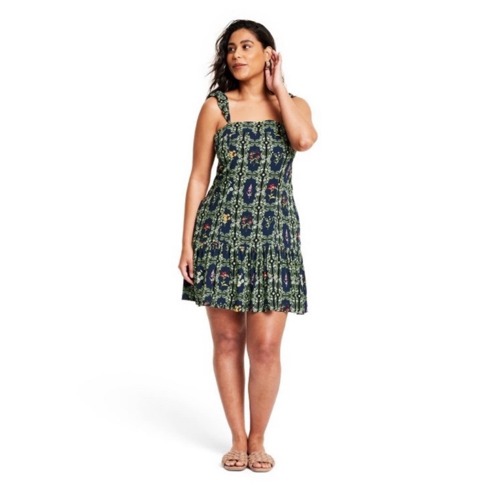 Agua bendita x Target floral tile print dress